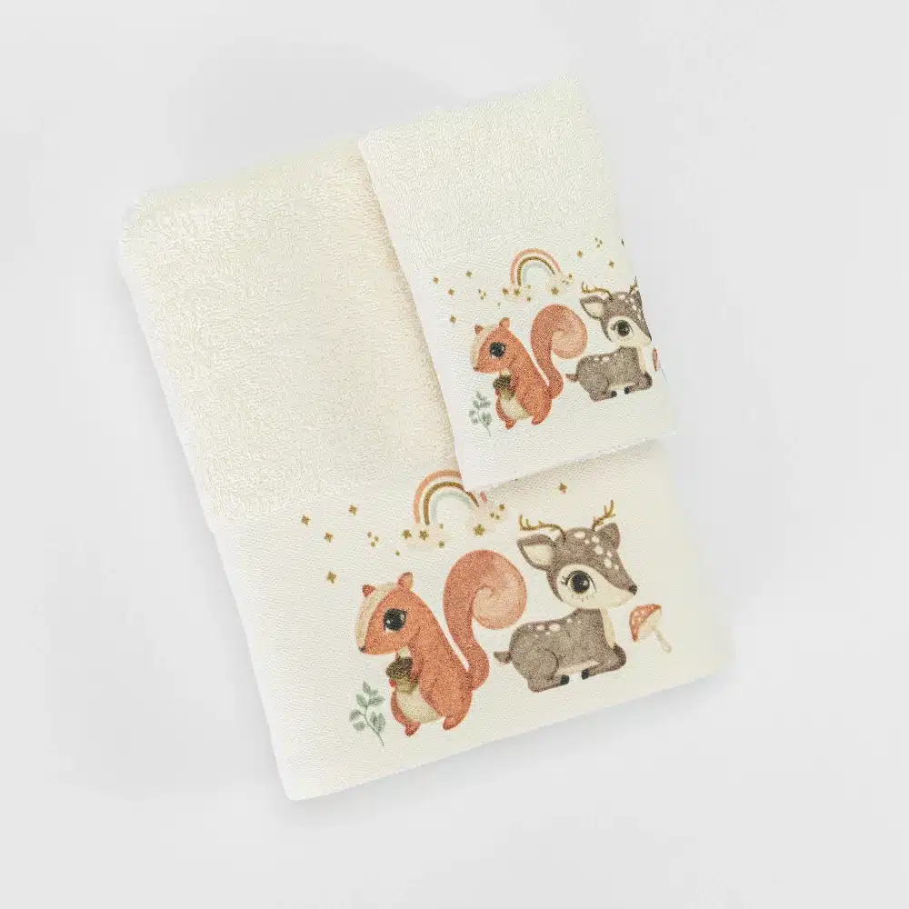 petsetes-set-2tmx-woodland-ekrou-leptomereia.webp Πετσέτες Σετ 2ΤΜΧ Woodland Εκρού 70 x 120 / 30 x 50 cm 100% Βαμβάκι Εκρού BOREA - Image 1