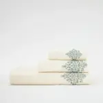 Πετσέτες Σετ 3ΤΜΧ Damask 70 x 140 / 50 x 90 / 30 x 50 cm  100% Βαμβάκι Λευκό BOREA - Image 5