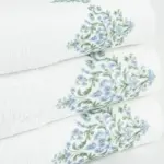 Πετσέτες Σετ 3ΤΜΧ Damask 70 x 140 / 50 x 90 / 30 x 50 cm  100% Βαμβάκι Λευκό BOREA - Image 6