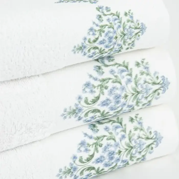 Πετσέτες Σετ 3ΤΜΧ Damask 70 x 140 / 50 x 90 / 30 x 50 cm  100% Βαμβάκι Λευκό BOREA - Image 6