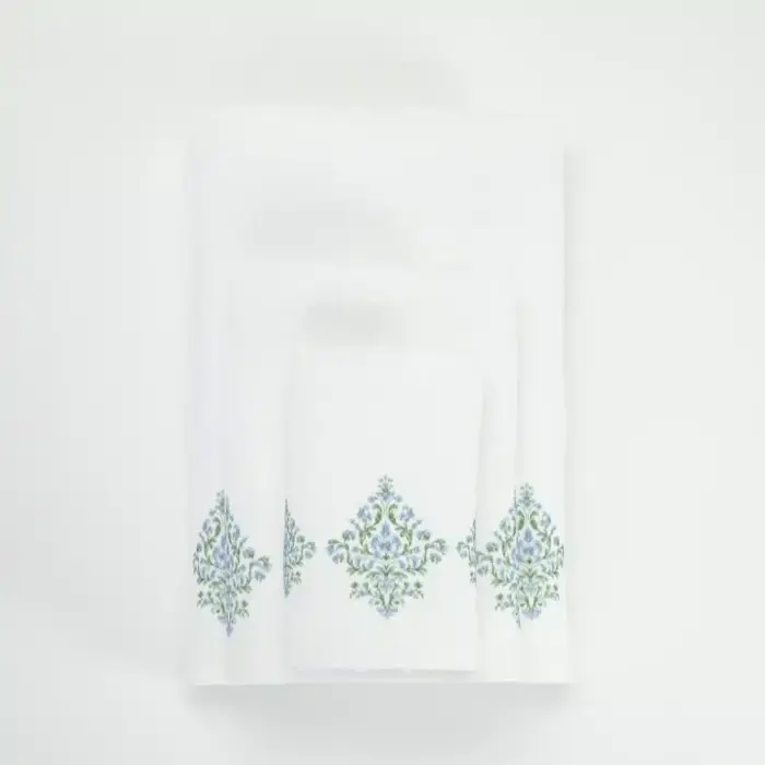 Πετσέτες Σετ 3ΤΜΧ Damask 70 x 140 / 50 x 90 / 30 x 50 cm  100% Βαμβάκι Λευκό BOREA - Image 7