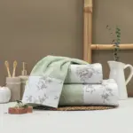 Πετσέτες Σετ 3ΤΜΧ Rosine 70 x 140 / 50 x 90 / 30 x 50 cm  100% Βαμβάκι Πούδρα BOREA