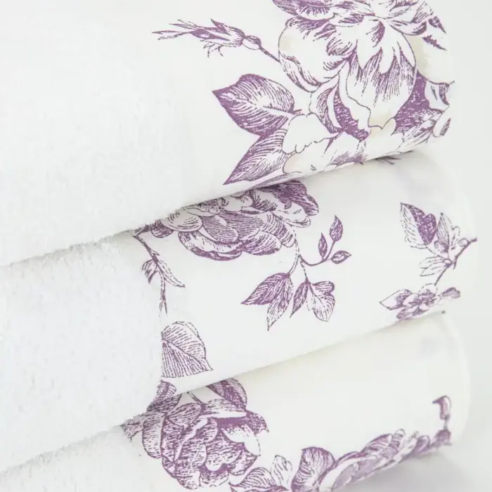Πετσέτες Σετ 3ΤΜΧ Rosine 70 x 140 / 50 x 90 / 30 x 50 cm  100% Βαμβάκι Πούδρα BOREA - Image 11