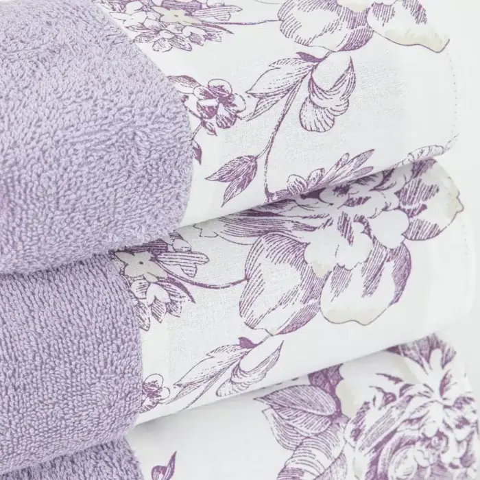 Πετσέτες Σετ 3ΤΜΧ Rosine 70 x 140 / 50 x 90 / 30 x 50 cm  100% Βαμβάκι Λιλά BOREA - Image 14