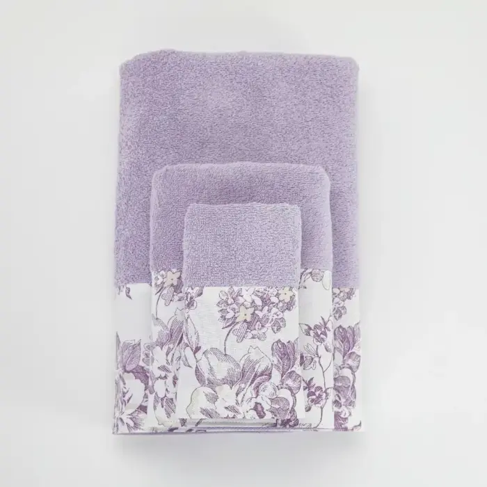 Πετσέτες Σετ 3ΤΜΧ Rosine 70 x 140 / 50 x 90 / 30 x 50 cm  100% Βαμβάκι Πούδρα BOREA - Image 15