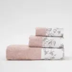 Πετσέτες Σετ 3ΤΜΧ Rosine 70 x 140 / 50 x 90 / 30 x 50 cm  100% Βαμβάκι Πούδρα BOREA - Image 10