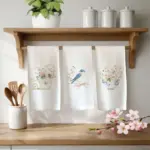 Ποτηρόπανα Κουζίνας Jardin Σετ 3ΤΜΧ (3) 50 x 70 cm  50% Βαμβάκι - 50% Polyester Λευκό BOREA