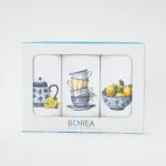Ποτηρόπανα Κουζίνας Lemons Σετ 3ΤΜΧ (3) 50 x 70 cm  50% Βαμβάκι - 50% Polyester Λευκό BOREA - Image 2