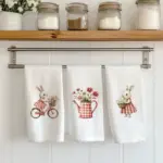 Ποτηρόπανα Κουζίνας Picnic Σετ 3ΤΜΧ (3) 50 x 70 cm  50% Βαμβάκι - 50% Polyester Λευκό BOREA