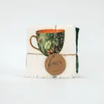 Ποτηρόπανα Κουζίνας Green Tea Σετ 2ΤΜΧ 40 x 65 cm + 65 x 65 cm  100% Βαμβάκι Διάφορα χρώματα BOREA