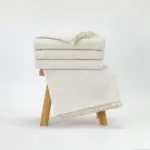 Ριχτάρι Βαμβακερό Πολυθρόνας Κύκλοι 180 x 180 cm  100% Βαμβάκι Εκρού BOREA - Image 13