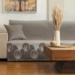 Ριχτάρι Βαμβακερό Διθέσιο Κύκλοι 180 x 250 cm  100% Βαμβάκι Καφέ BOREA - Image 3