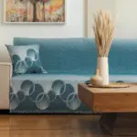 Ριχτάρι Βαμβακερό Διθέσιο Κύκλοι 180 x 250 cm  100% Βαμβάκι Εκρού BOREA