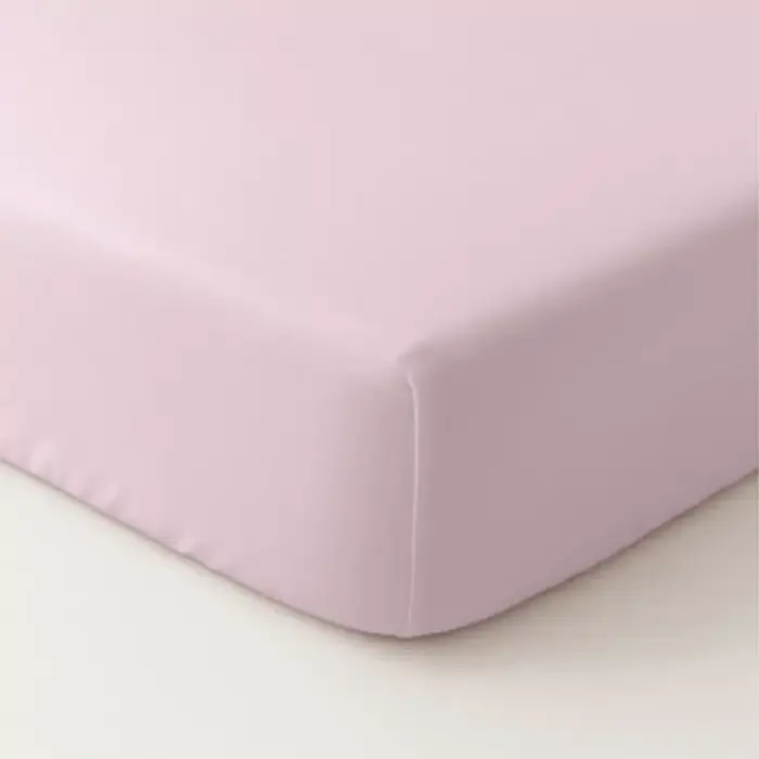 Σεντόνι Μονόχρωμο Solid Κούνιας Με Λάστιχο 70 x 140 cm + 20 cm  100% Βαμβάκι 14.Ροζ BOREA - Image 2