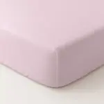 Σεντόνι Μονόχρωμο Solid Κούνιας Με Λάστιχο 70 x 140 cm + 20 cm  100% Βαμβάκι 17.Σιέλ BOREA - Image 2