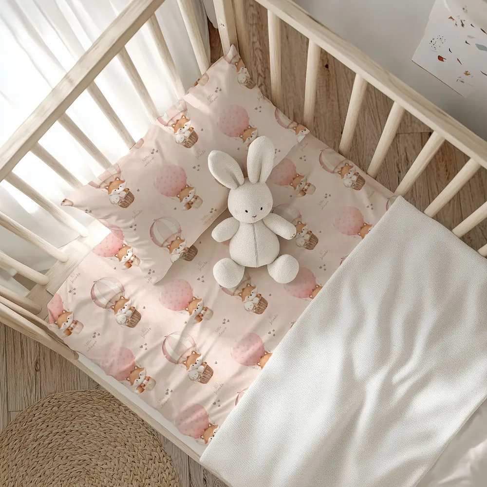 sentonia-kounias-set-cutiepies.webp Σεντόνια Κούνιας Σετ Cutiepies (2) 120 x 160 cm + 30 x 40 cm 100% Βαμβάκι Ροζέ BOREA - Image 1