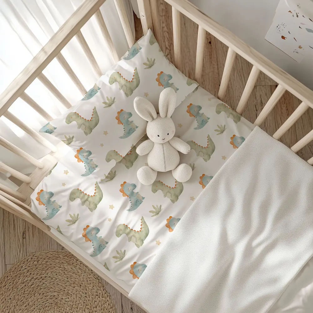 sentonia-kounias-set-dinos.webp Σεντόνια Κούνιας Σετ Dinos (2) 120 x 160 cm + 30 x 40 cm 100% Βαμβάκι Βεραμάν BOREA - Image 1