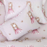 Σεντόνια Σετ Little Queen Moνό (2) 160 x 240 cm + 50 x 70 cm  100% Βαμβάκι Ροζ BOREA - Image 2