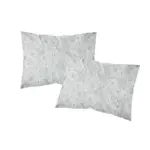 Ζεύγος Μαξιλαροθήκες Εμπριμέ Bloom (2) 50 x 70 cm  100% Βαμβάκι Πετρόλ BOREA