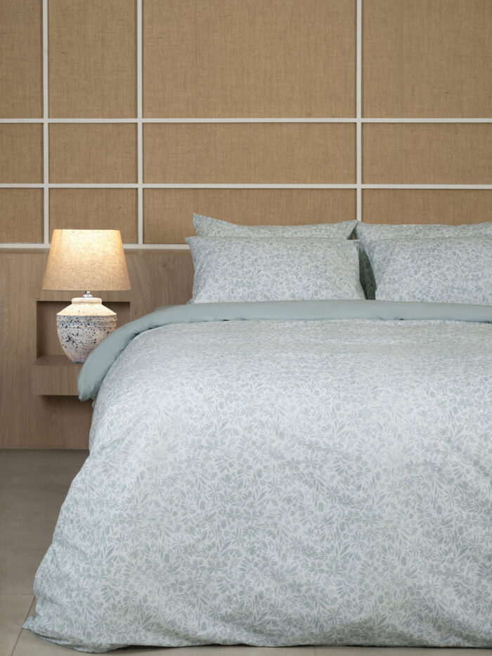 Σετ Σεντόνια Cotton Feelings 2070 Aqua Μονό με λάστιχο(105x205+30) SUNSHINEHOME - Image 2