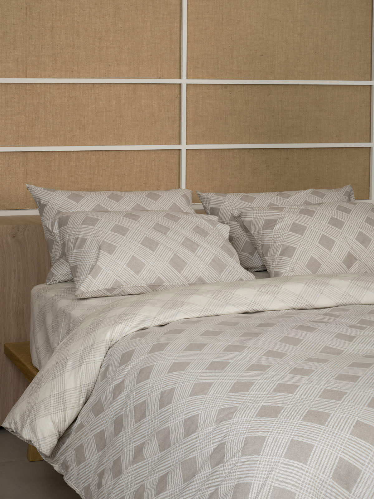 151-55-138.jpg Σετ Σεντόνια Cotton Feelings 2072 Beige Υπέρδιπλο με λάστιχο (170x205+30) SUNSHINEHOME - Image 1