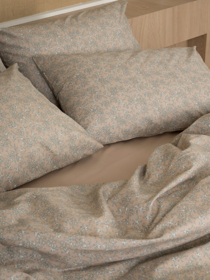 Σετ Σεντόνια Cotton Feelings 928 Beige Υπέρδιπλο με λάστιχο (170x205+30) SUNSHINEHOME - Image 3