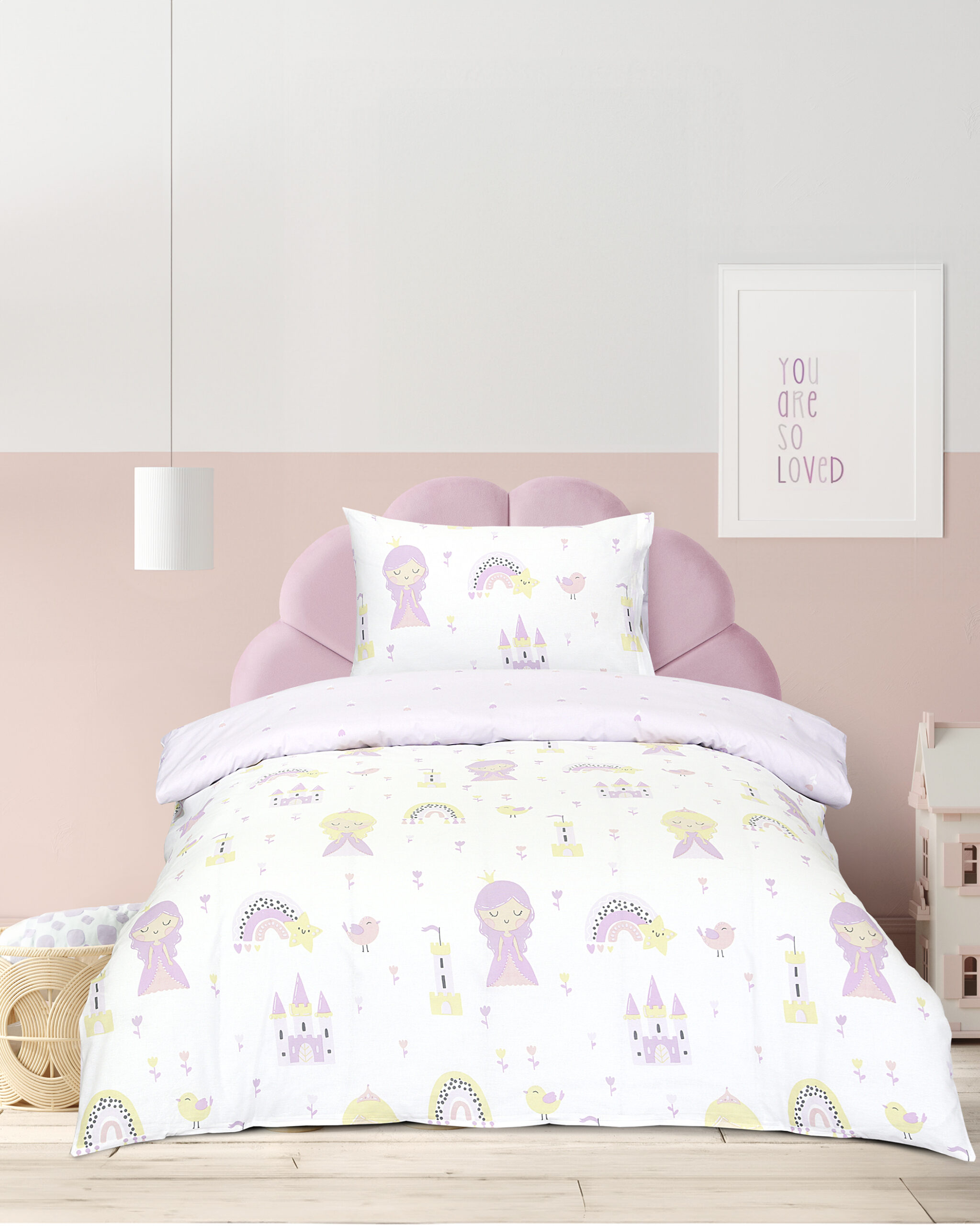 5206482187306-1.jpg Σετ Σεντόνια Μονά - Charlotte της Kocoon Kids 100% Cotton, 144 T.C. Μονά (2 x 160x260 + 1 Μαξιλαροθήκη 52x72) - Image 1