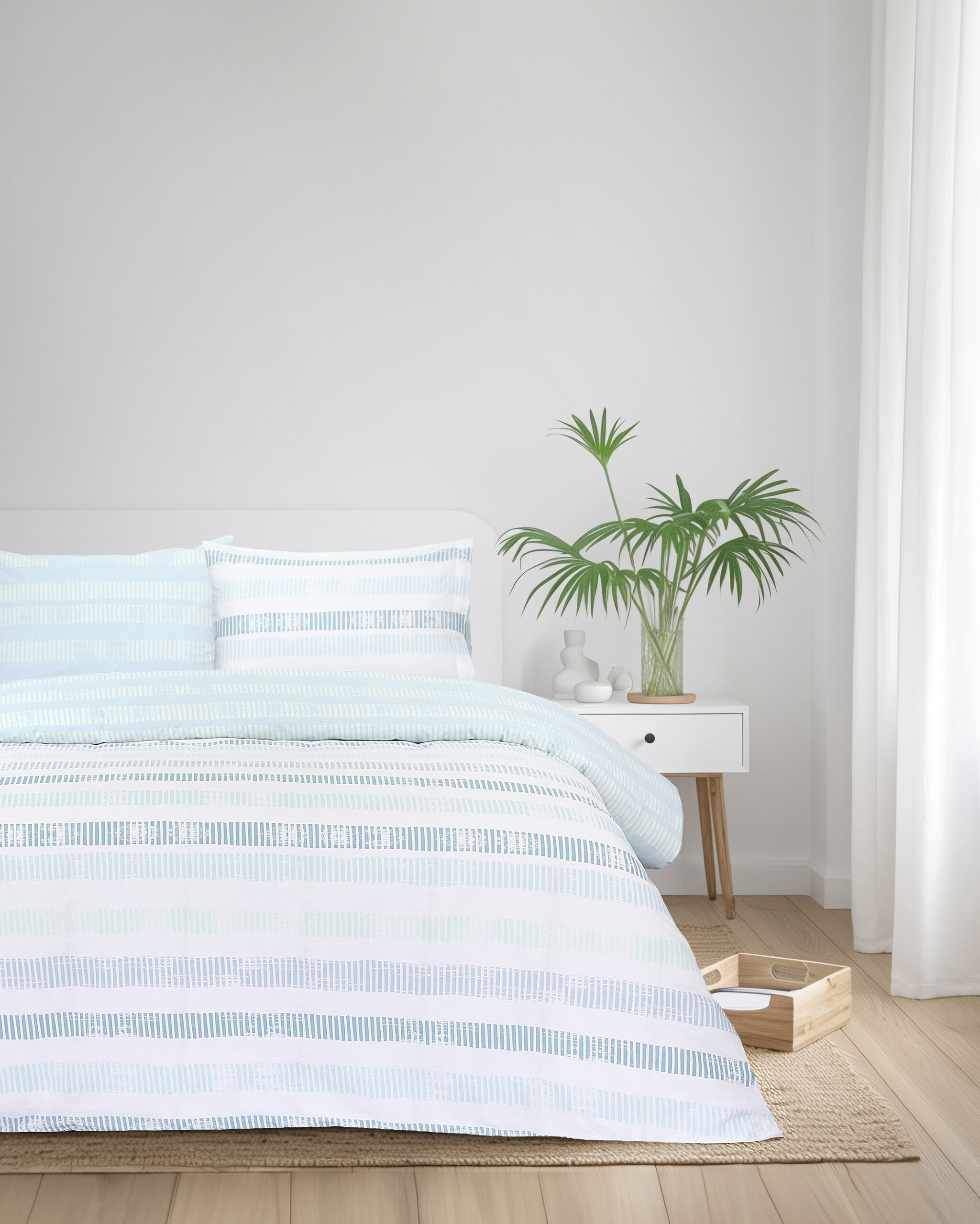 5206482187450-1.jpg Σετ Σεντόνια Μονά - Azzurro της Kocoon Home 100% Cotton, 144 T.C. Μονά (2 x 160x270 + 1 Μαξιλαροθήκη 52x72) - Image 1