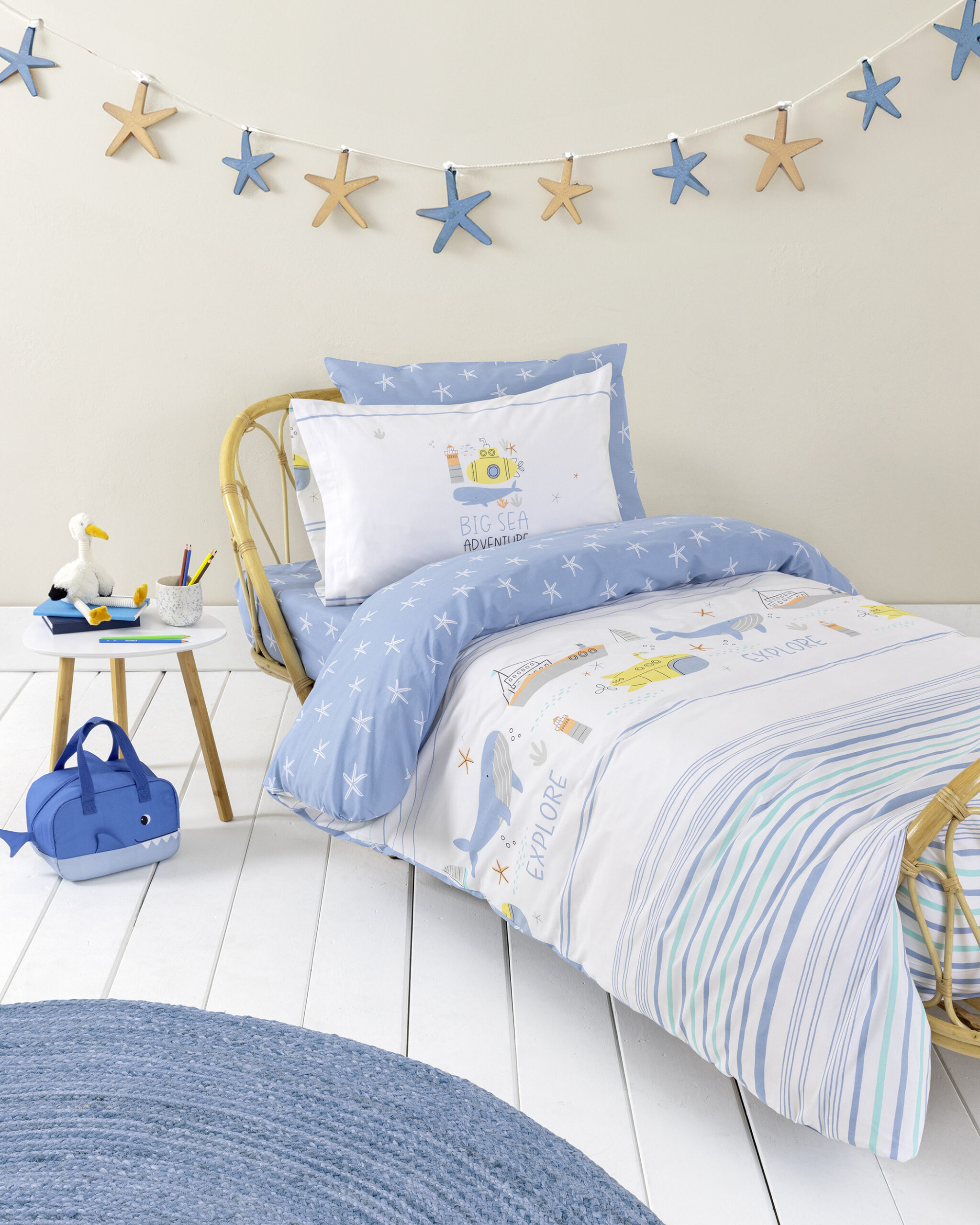 5206482188211-20.jpg Σετ Σεντόνια Μονά - Sea Adventure της Nima Kids 100% Cotton, 144 T.C. Μονά (2 x 170x255 + 1 Μαξιλαροθήκη 52x72) - Image 1