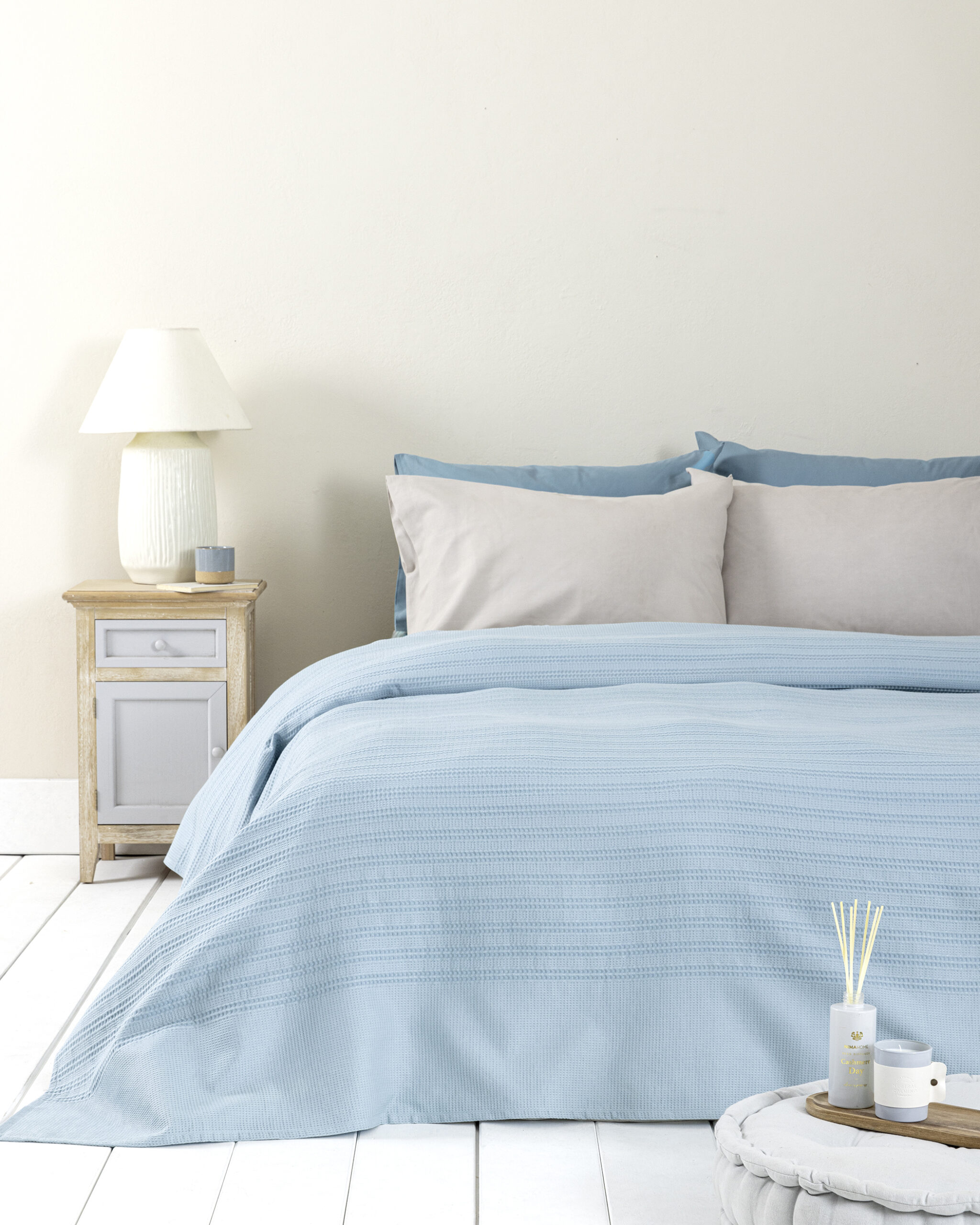 5206482196681-16.jpg Κουβέρτα Μονή 160x240 - Dune Denim Blue της Nima Home 100% Cotton Μονή 160x240 - Image 1
