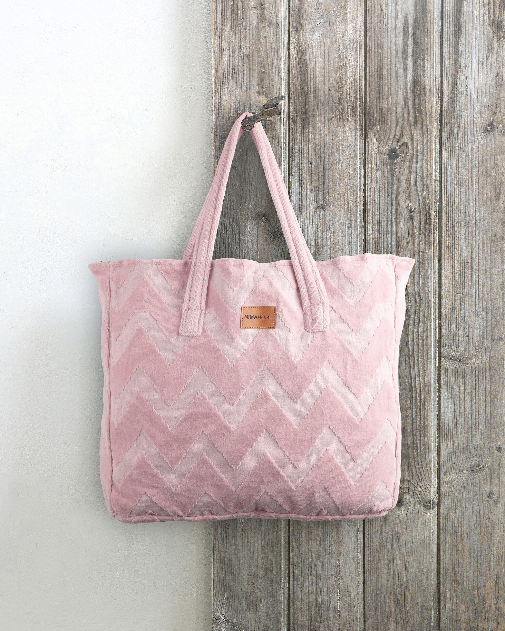 5206482197855-19.jpg Τσάντα Θαλάσσης 46x60 - Vida Pink της Nima Home 100% Velour Cotton, 380 gsm Τσάντα 46x60 - Image 1