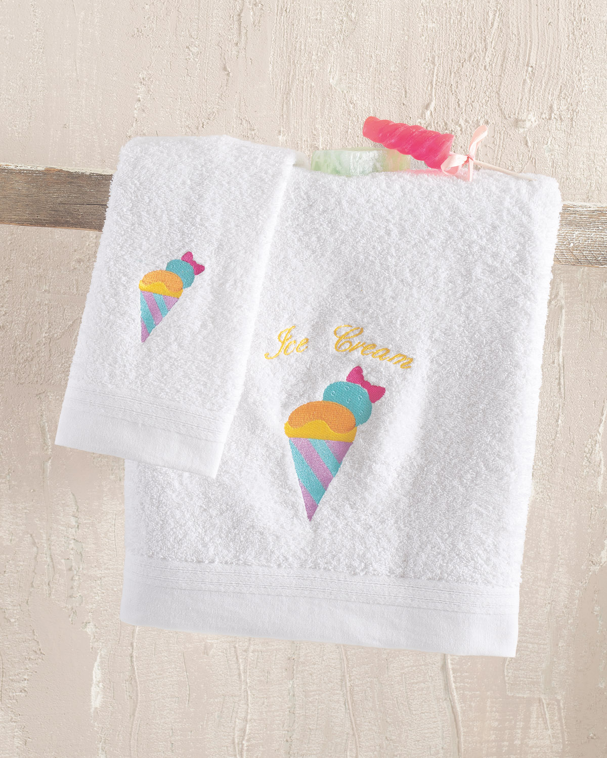 gelato_towels.jpg GELATO - ΣΕΤ ΠΕΤΣΕΤΕΣ 2 ΤΕΜ. ΣΕΤ 2 ΤΕΜΑΧΙΑ (30X50 70X140) 100% ΒΑΜΒΑΚΙ Rythmos - Image 1