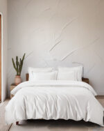 GLACIER - ΣΕΤ ΠΑΠΛΩΜΑΤΟΘΗΚΗ TENCEL LYOCELL OFF WHITE ΥΠΕΡΔΙΠΛΗ (240Χ260) 100% TENCEL Rythmos