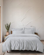 GLACIER - ΣΕΤ ΠΑΠΛΩΜΑ TENCEL LYOCELL ΑΣΗΜΙ ΥΠΕΡΔΙΠΛΟ (235X250) 100% TENCEL Rythmos
