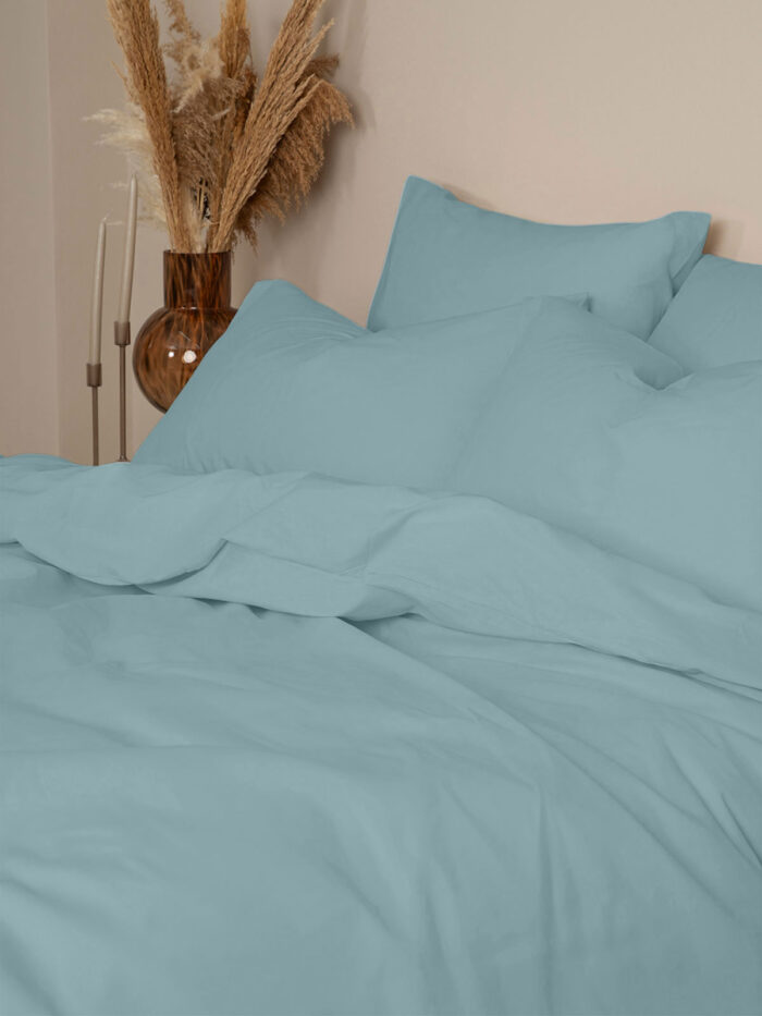 Σετ Σεντόνια Cotton Feelings 120 Sky Blue Μονό με λάστιχο(105x205+30) SUNSHINEHOME - Image 3