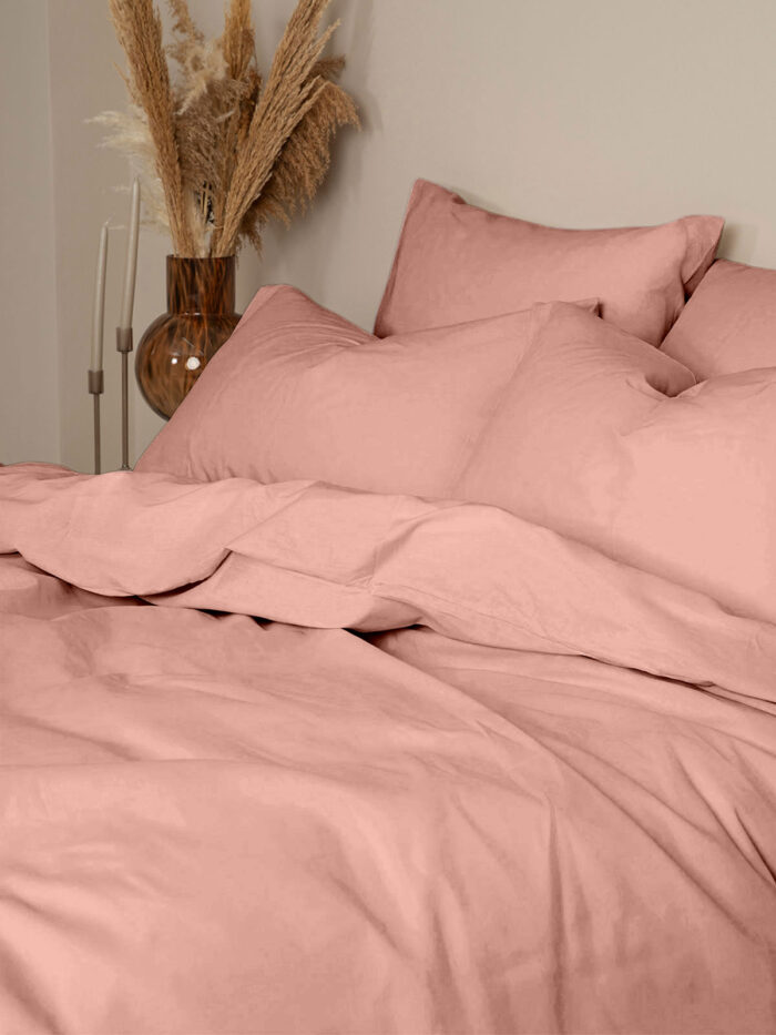 Σετ Σεντόνια Cotton Feelings 116 Light Pink Υπέρδιπλο με λάστιχο (170x205+30) SUNSHINEHOME - Image 3