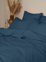 Σετ Σεντόνια Cotton Feelings 121 Sea Blue Υπέρδιπλο με λάστιχο (170x205+30) SUNSHINEHOME - Image 3