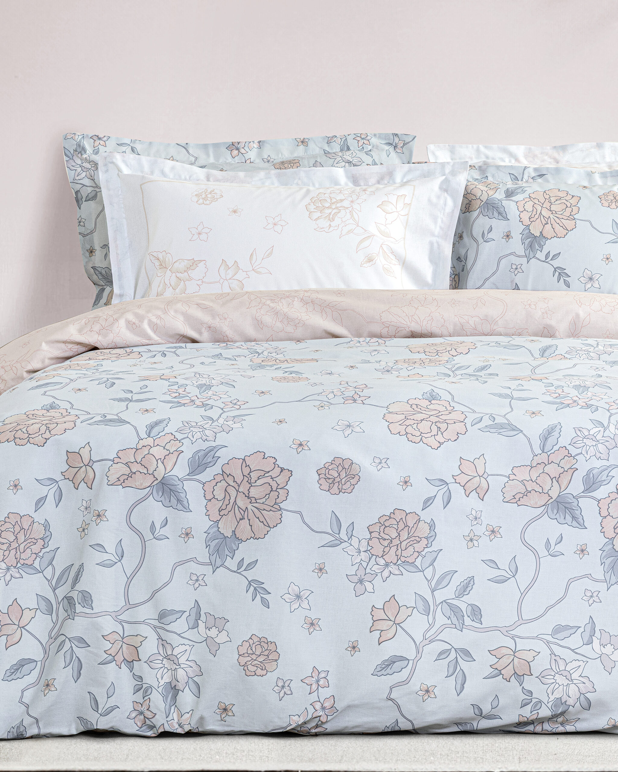 5206482191464-29.jpg Μαξιλαροθήκες - Floral Dream της Nima Home 100% Cotton, 144 T.C. Μαξιλαροθήκες Oxford 4 πλευρών (2 x 52x72+5) - Image 1