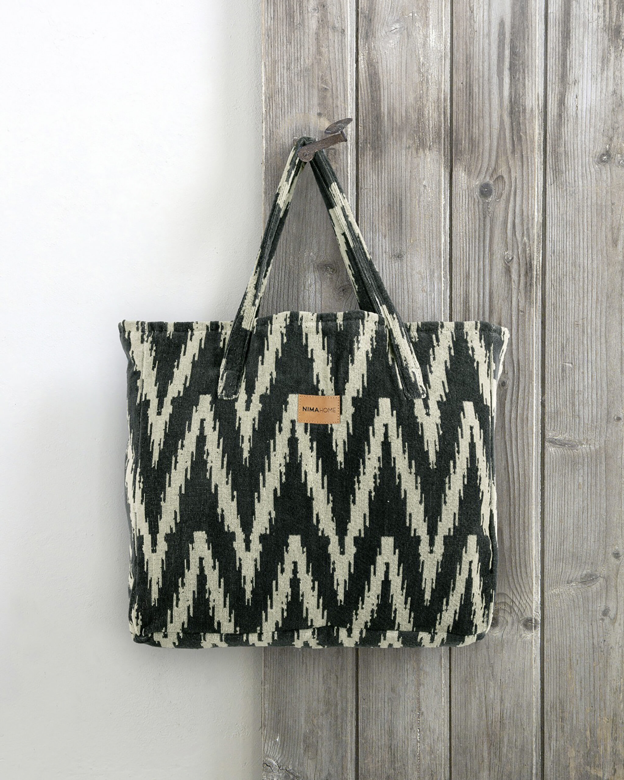 5206482197732-30.jpg Τσάντα Θαλάσσης 46x60 - Chevron της Nima Home 100% Velour Cotton Yarn Dyed, Jacquard, 420gsm Τσάντα 46x60 - Image 1