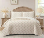 Roseto Multi (ivory/rose) Κουβερλί/Κάλυμμα κρεβατιού Poly gauze Bedspread 260x240 + Mαξ/θήκες 50x70/2τεμ Liolios Home