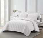 Toscana (White) Κουβερλί/Κάλυμμα κρεβατιού Polywaffle/prewashed Bedspread 180x240 + Mαξ/θήκη 50x70/1τεμ Liolios Home