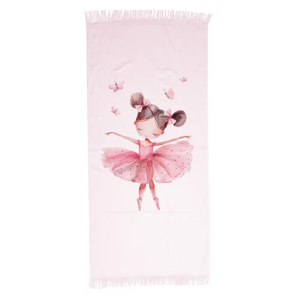 petseta-pareo-balletto.webp Πετσέτα Παρεό Balletto 70 x 140 cm 100% Βαμβάκι Ροζ BOREA - Image 1