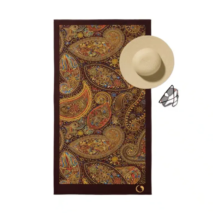 Πετσέτα Θαλάσσης Microfiber Quick Dry Africa 90 x 180 cm  80% Πολυέστερ-20% Πολυαμίδιο Καφέ BOREA - Image 3