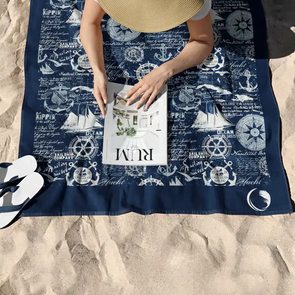 petseta-thalasshs-microfiber-quick-dry-nautical.webp Πετσέτα Θαλάσσης Microfiber Quick Dry Nautical 90 x 180 cm 80% Πολυέστερ-20% Πολυαμίδιο Μπλε BOREA - Image 1