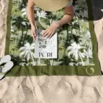 Πετσέτα Θαλάσσης Microfiber Quick Dry Palm Tree 90 x 180 cm  80% Πολυέστερ-20% Πολυαμίδιο Λαδί BOREA