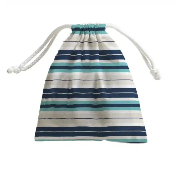 Πετσέτα Θαλάσσης Microfiber Quick Dry Stripes 90 x 180 cm  80% Πολυέστερ-20% Πολυαμίδιο Πετρόλ BOREA - Image 6