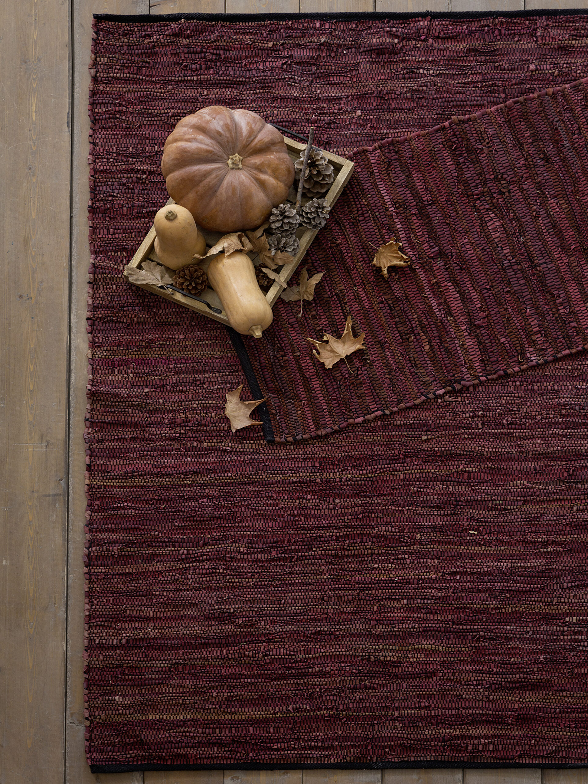 5206482052642-2.jpg Χαλί 120x180 - Sada Wine Red της NIMA Home 55% Cotton - 45% Leather Χαλί 120x180 - Image 1