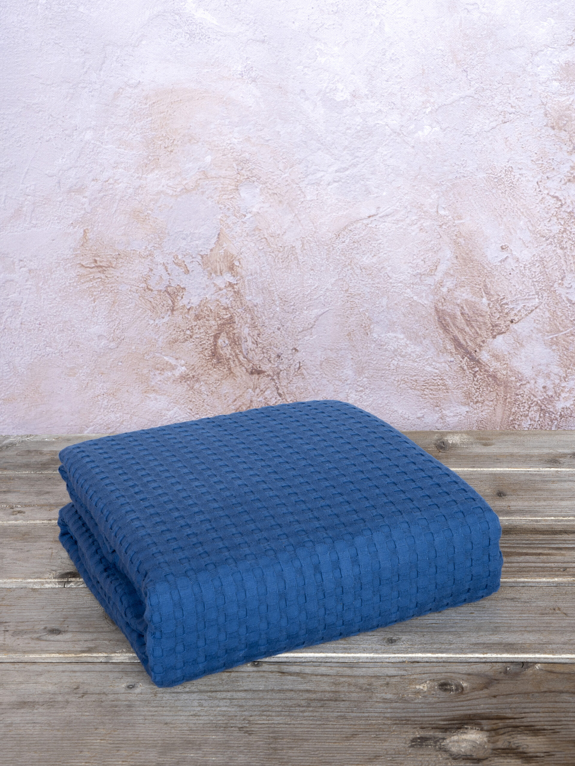 5206482064126.jpg Κουβέρτα Γίγας 240x260 Habit - Blue της NIMA Home 100% Egyptian Cotton Γίγας 240x260 - Image 1