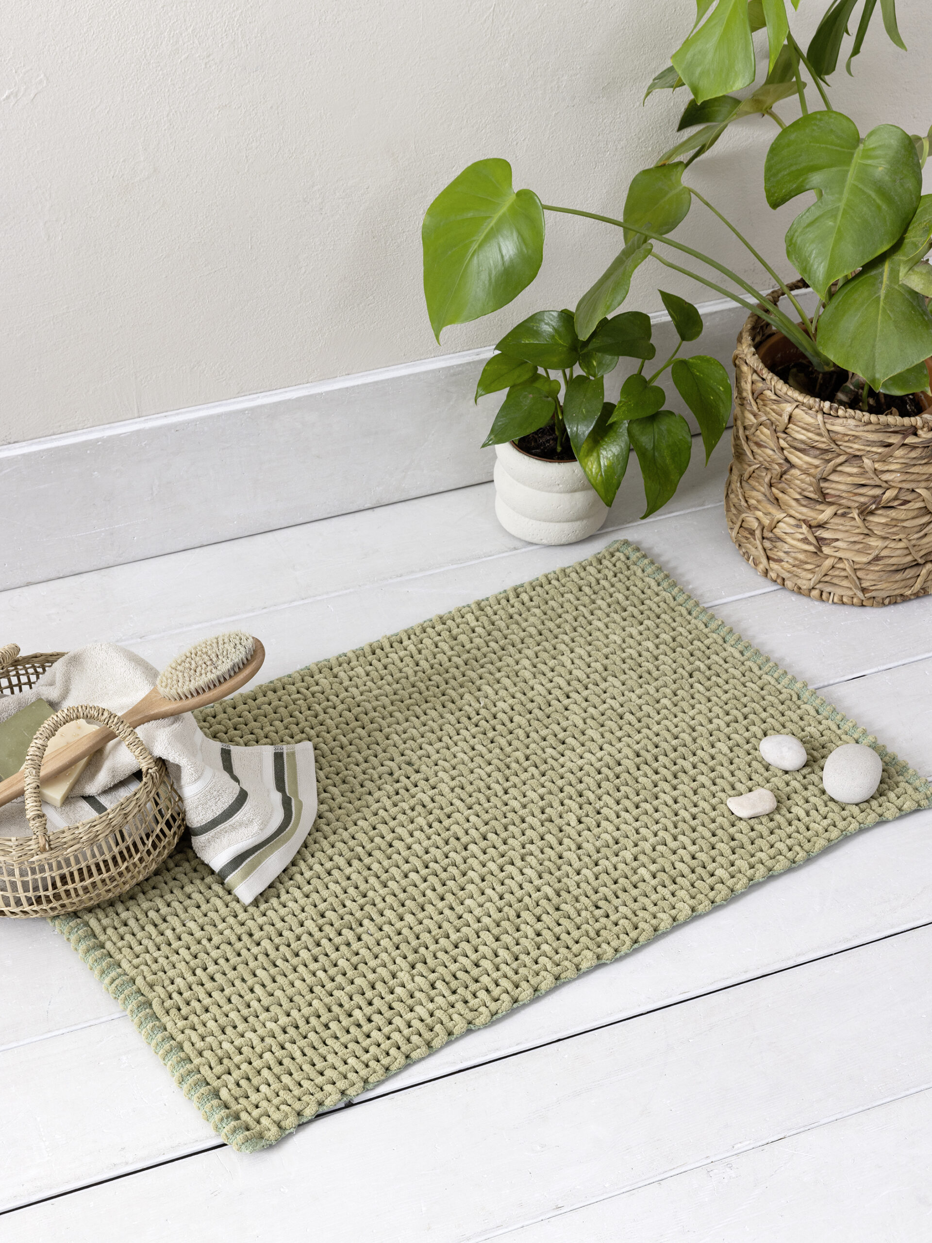5206482164482-2.jpg Πατάκι Μπάνιου 50x80 Mist - Olive Green της Nima Home Micro Chenille / Cotton Πατάκι 50x80 - Image 1
