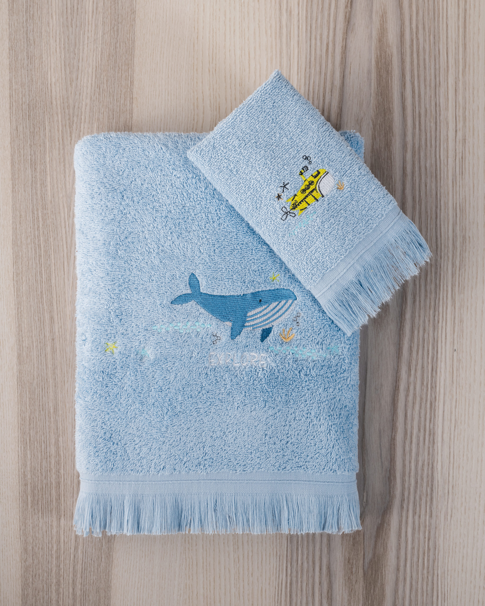 5206482198739.jpg Σετ Πετσέτες (30x50 + 70x140) - Sea Adventure της Nima Kids 100% Cotton, 400 gsm Σετ (1 x 30x50 + 1 x 70x140) - Image 1